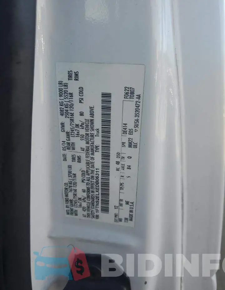 1FTNS2ELXEDB06311 Photo# 13