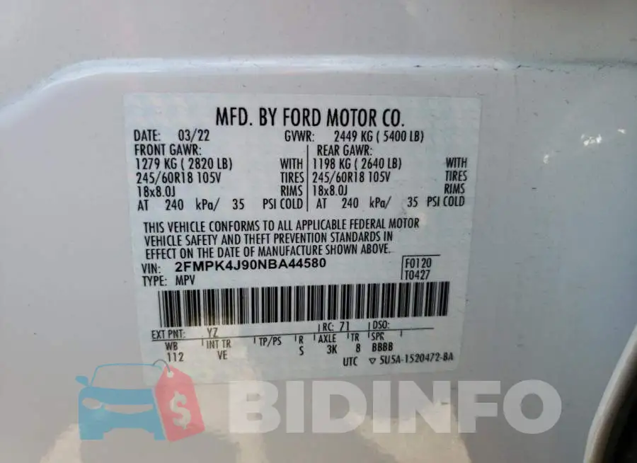 2FMPK4J90NBA44580 Photo# 13