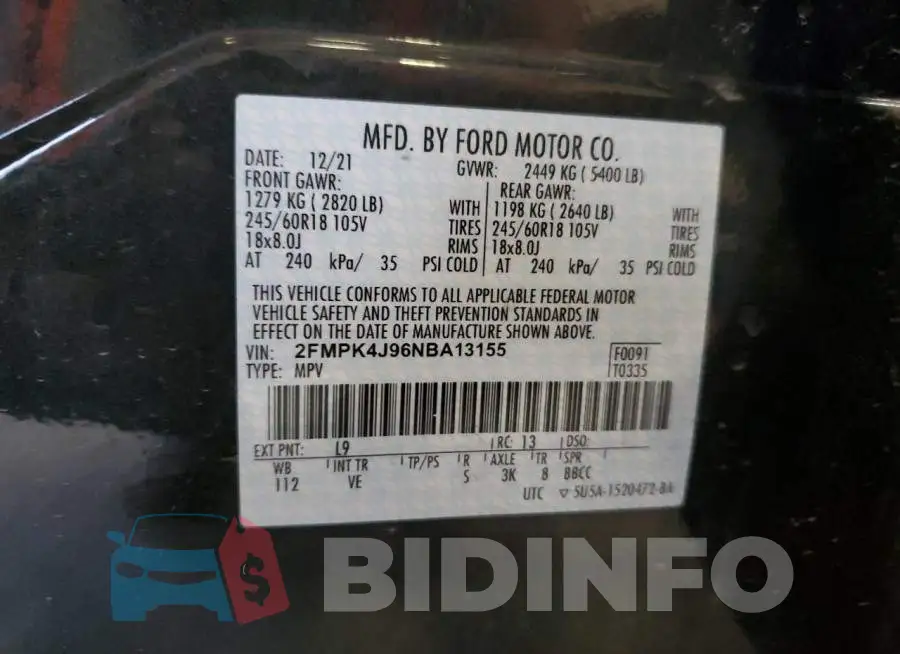 2FMPK4J96NBA13155 Photo# 12
