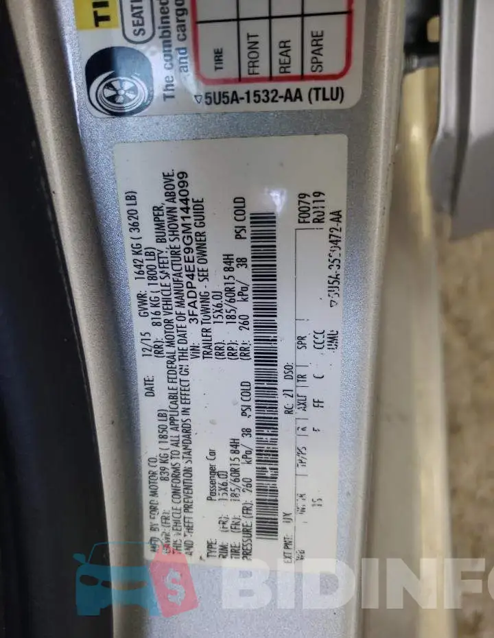3FADP4EE9GM144099 Photo# 12