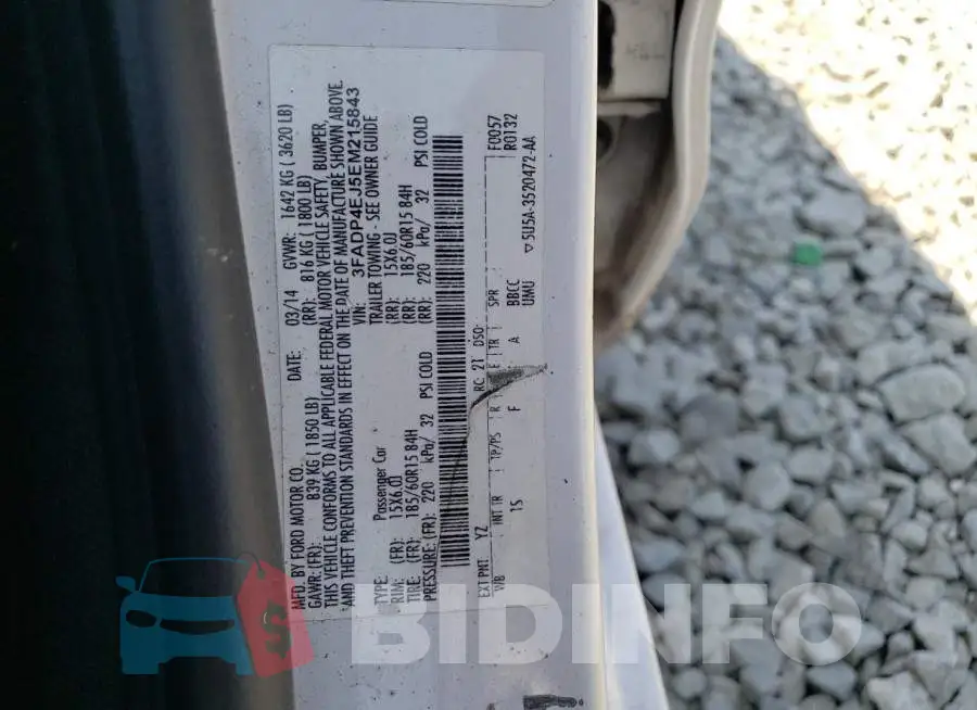 3FADP4EJ5EM215843 Photo# 12