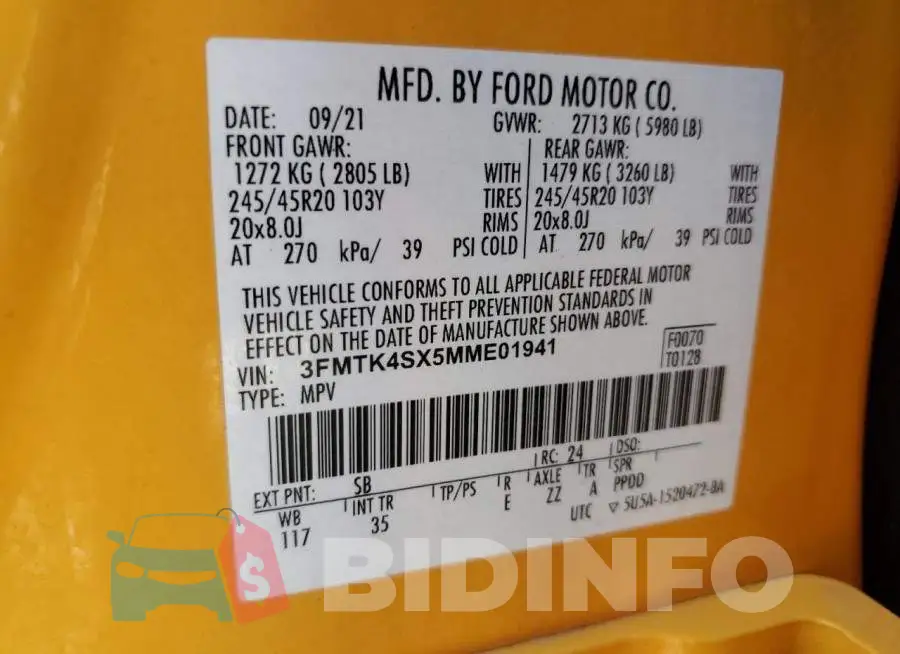 3FMTK4SX5MME01941 Photo# 12