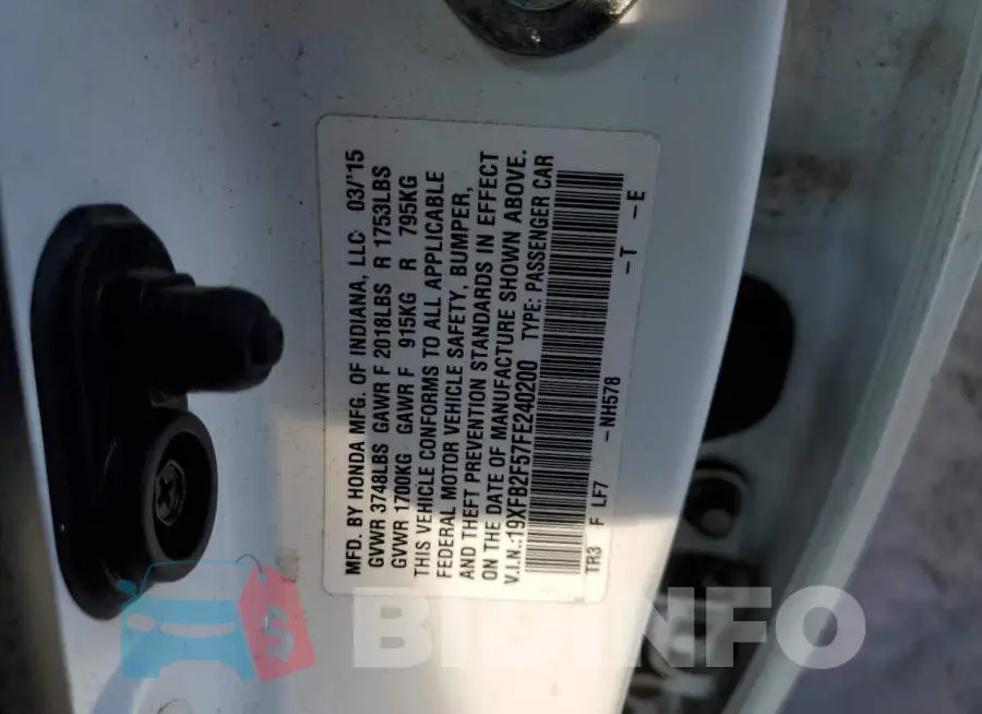 19XFB2F57FE240200 Photo# 12