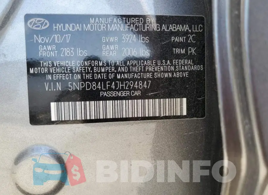 5NPD84LF4JH294847 Photo# 13
