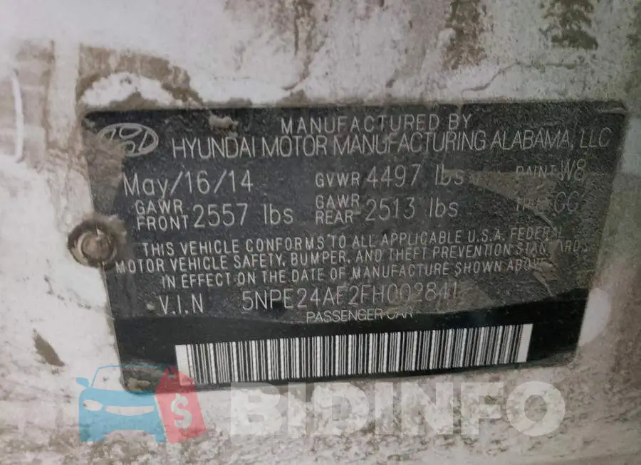 5NPE24AF2FH002841 Photo# 12