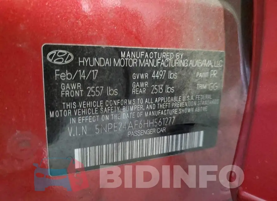 5NPE24AF6HH561277 Photo# 12