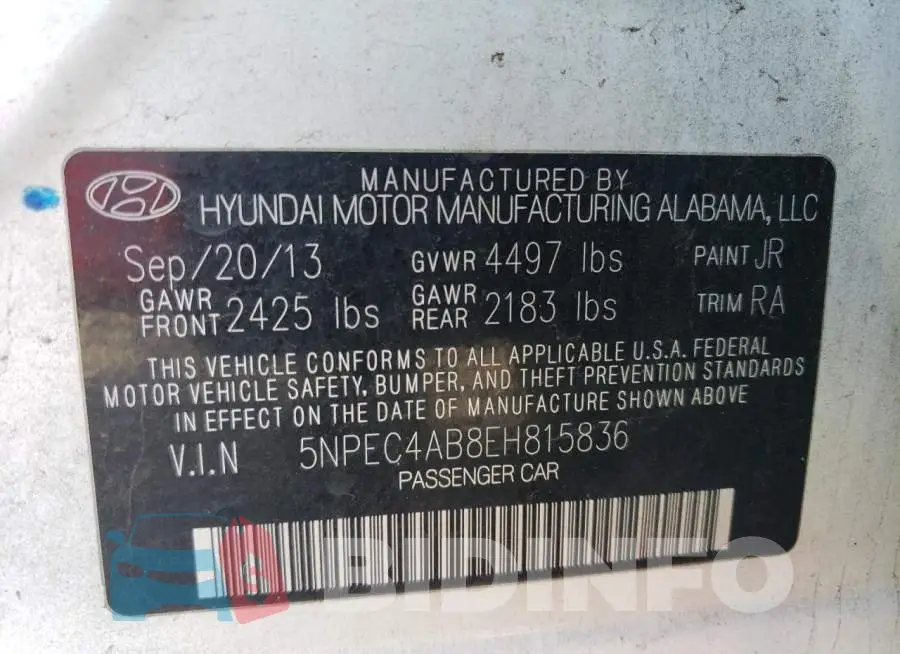 5NPEC4AB8EH815836 Photo# 12