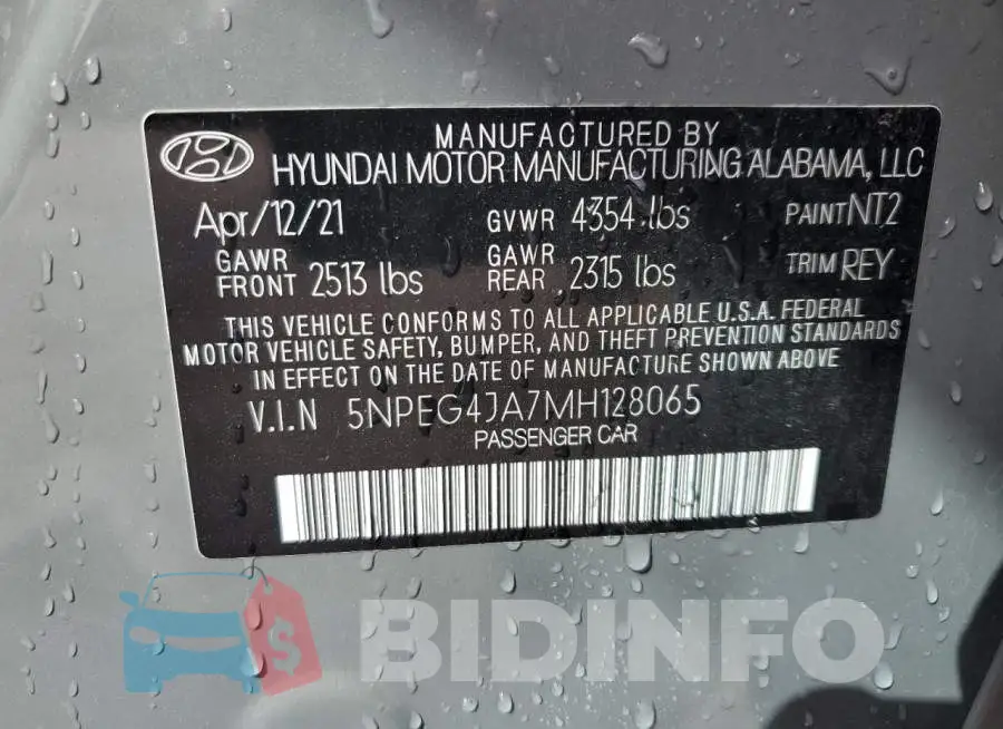 5NPEG4JA7MH128065 Photo# 13