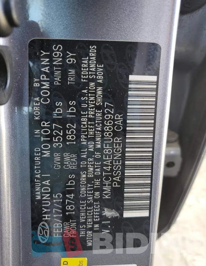 KMHCT4AE8FU886927 Photo# 12