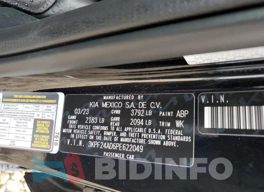 3KPF24AD6PE622049 Photo# 12