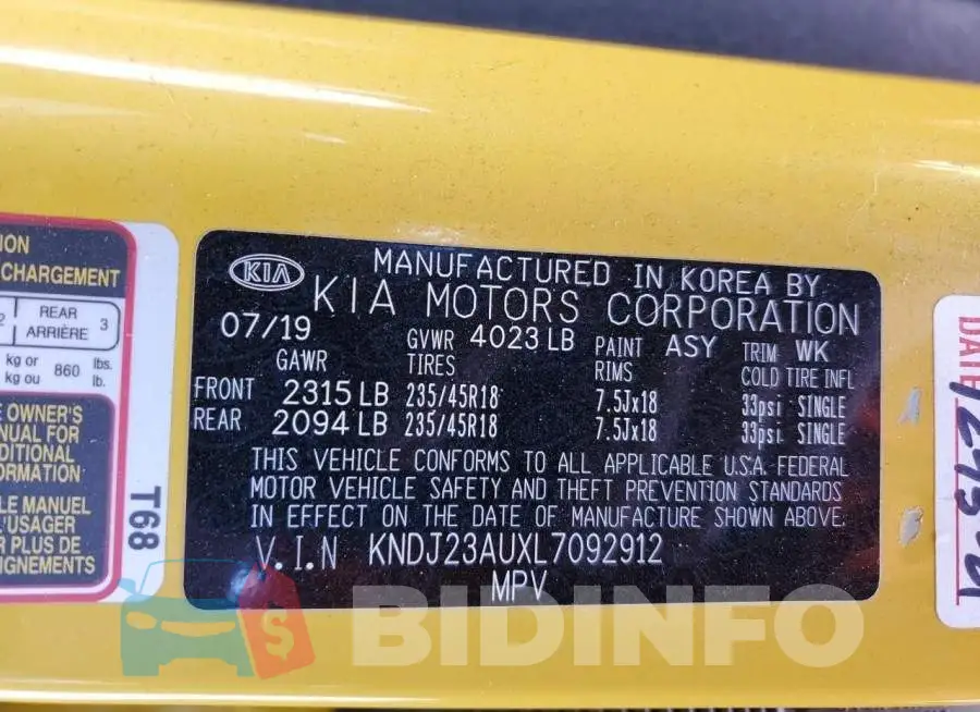 KNDJ23AUXL7092912 Photo# 13
