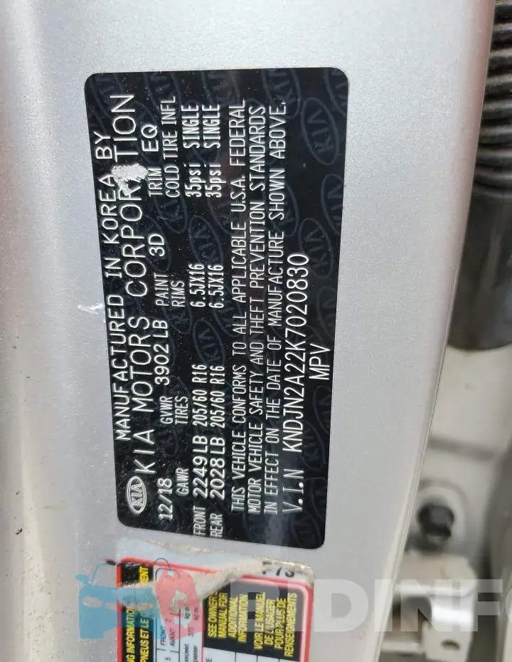 KNDJN2A22K7020830 Photo# 12