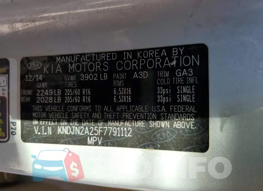KNDJN2A25F7791112 Photo# 12