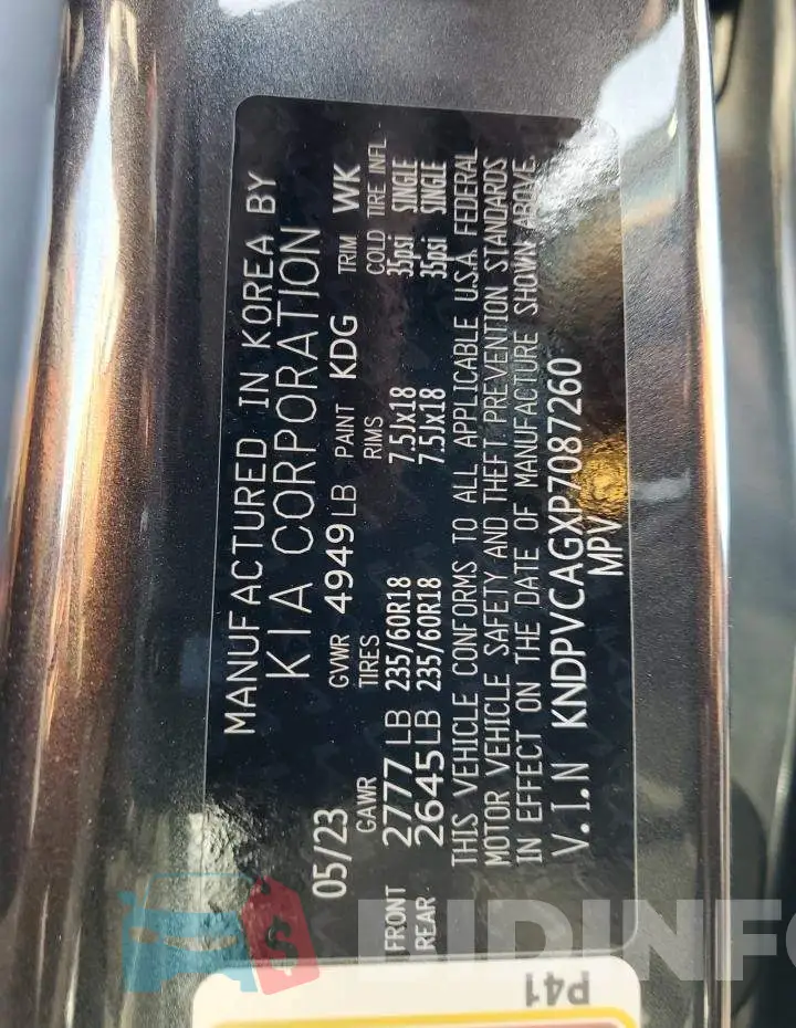 KNDPVCAGXP7087260 Photo# 14