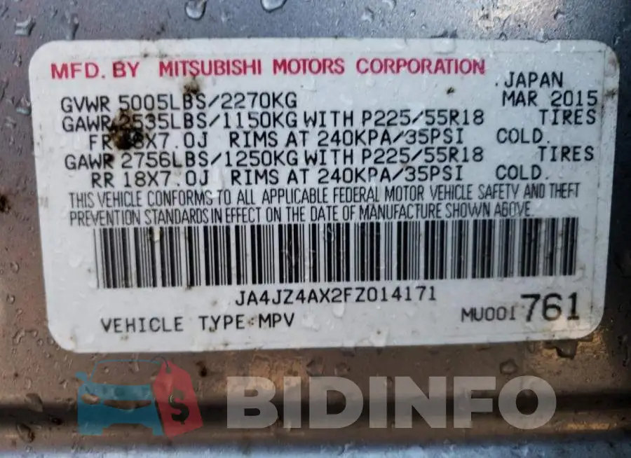 JA4JZ4AX2FZ014171 Photo# 14