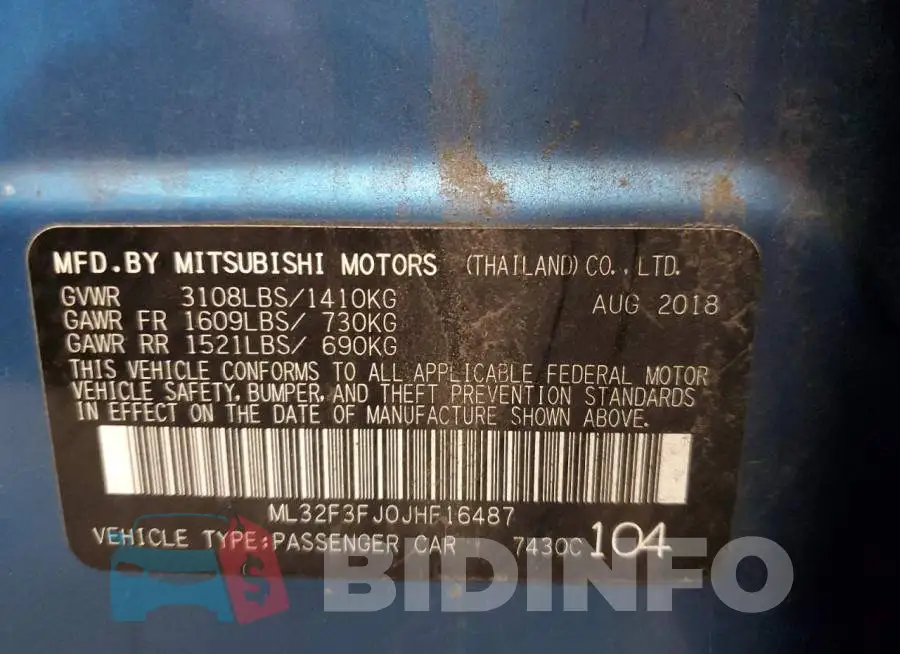 ML32F3FJ0JHF16487 Photo# 12