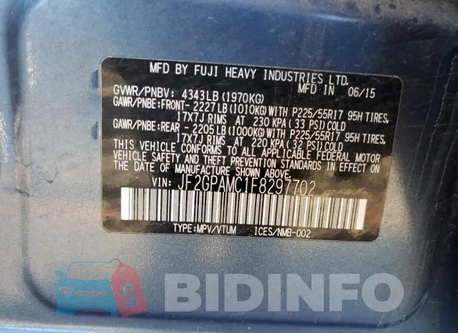 JF2GPAMC1F8297702 Photo# 13