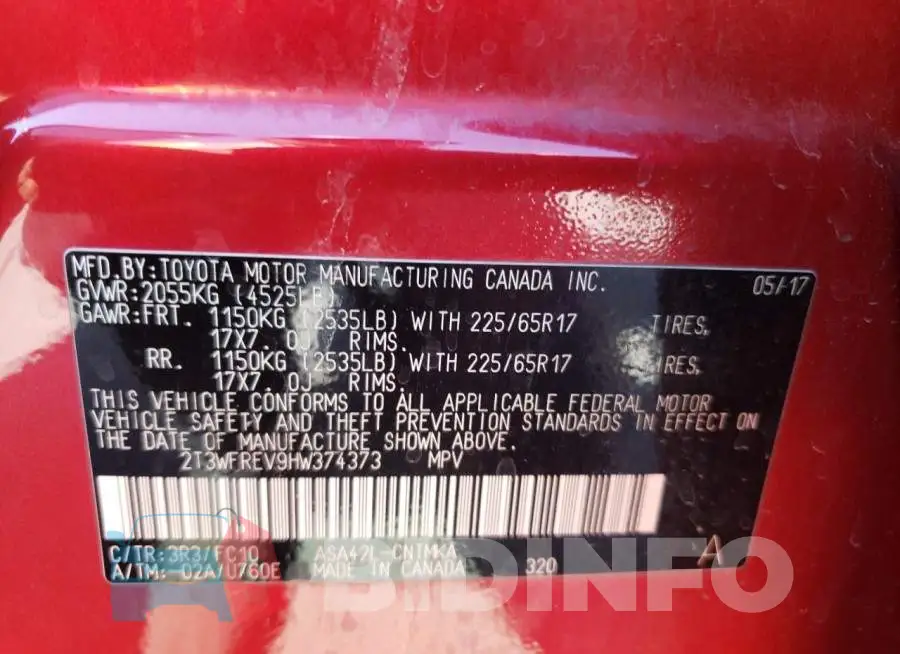 2T3WFREV9HW374373 Photo# 13