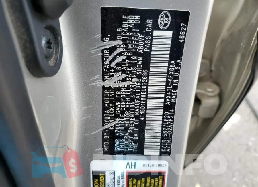 4T1BD1EB8EU032686 Photo# 12