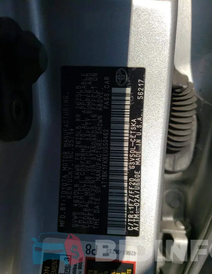 4T1BK1FK6EU550462 Photo# 12