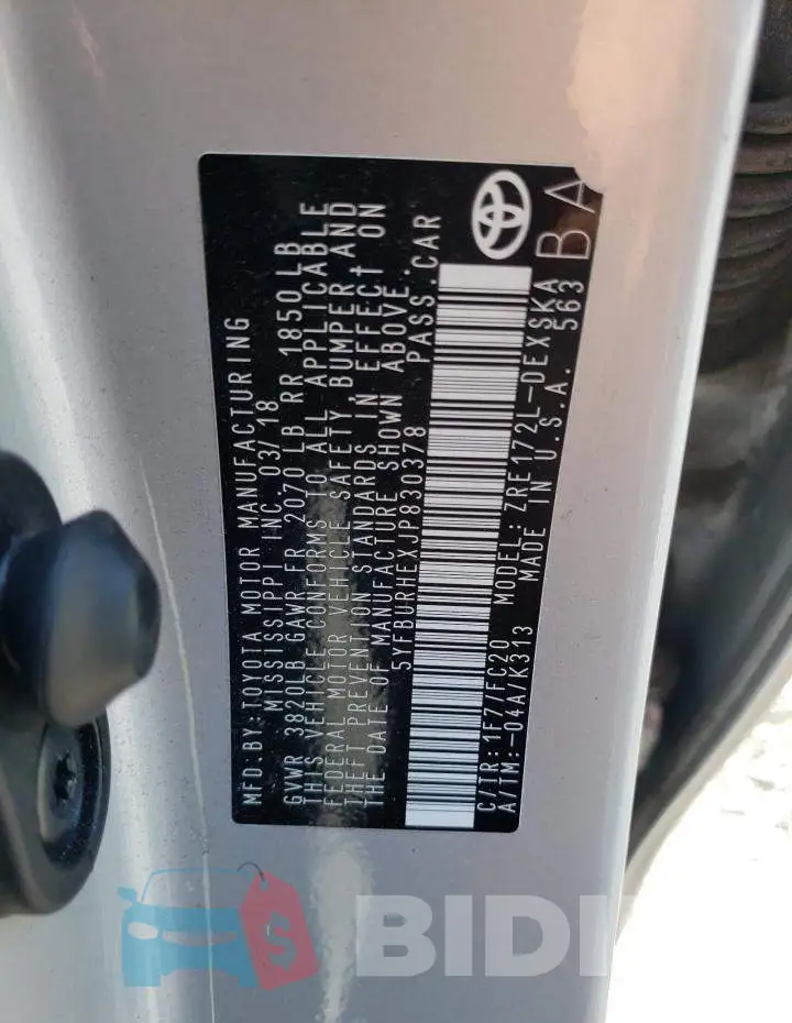 5YFBURHEXJP830378 Photo# 12