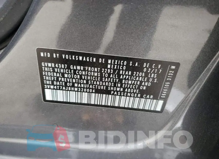 3VW4T7AJ8HM320004 Photo# 12