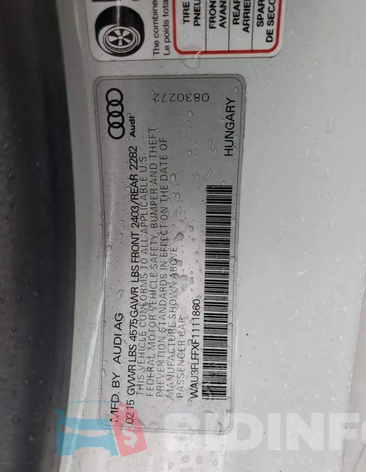 WAU3FLFFXF1111860 Photo# 12