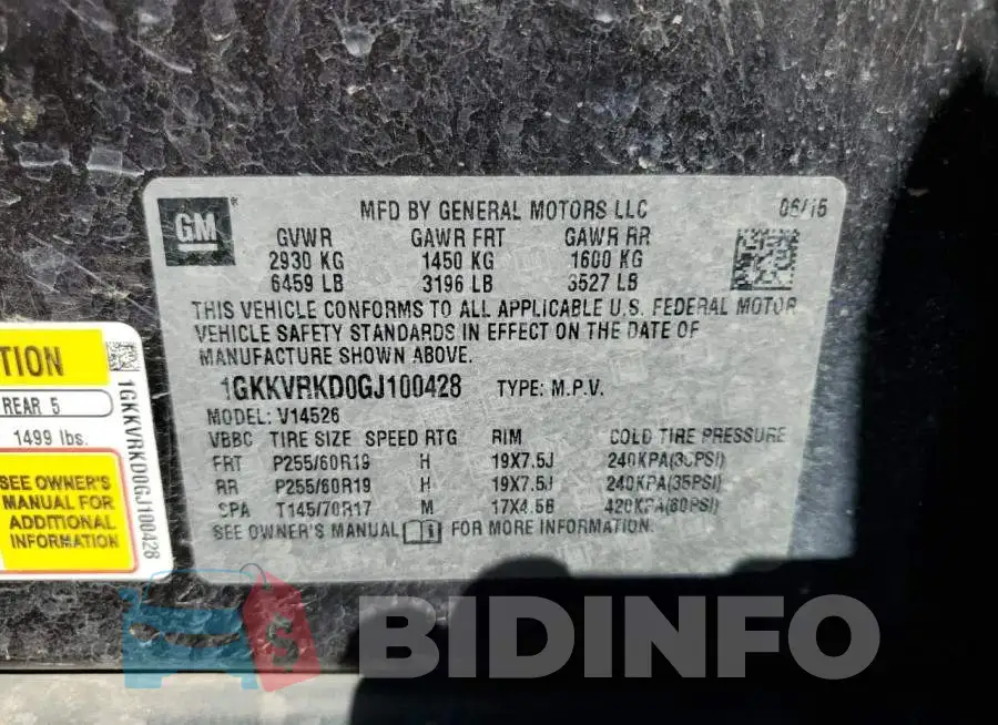 1GKKVRKD0GJ100428 Photo# 12