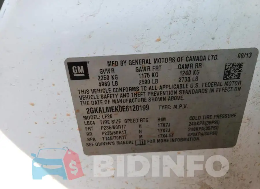 2GKALMEK0E6120199 Photo# 13