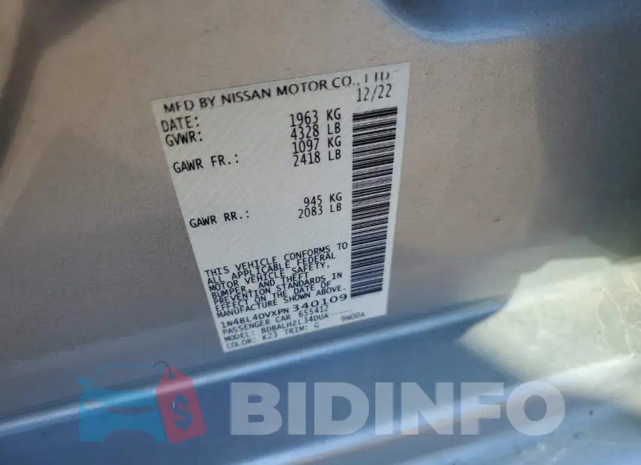 1N4BL4DVXPN340109 Photo# 12