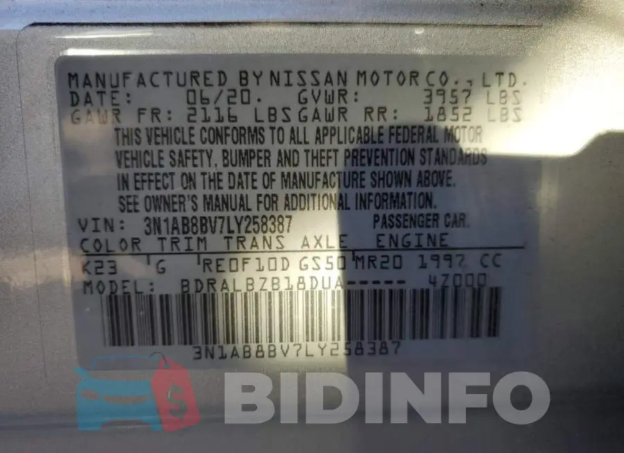 3N1AB8BV7LY258387 Photo# 12