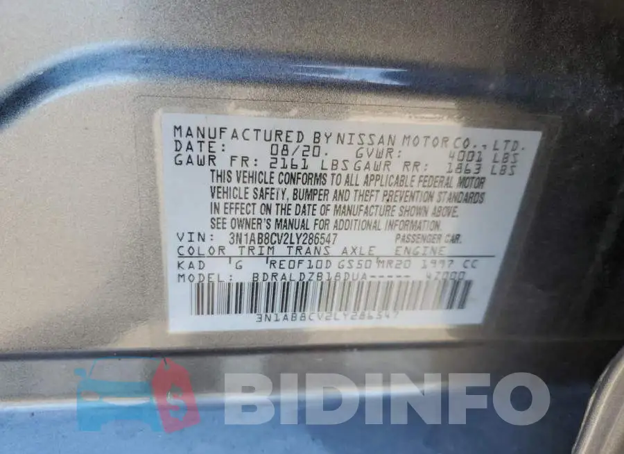 3N1AB8CV2LY286547 Photo# 12