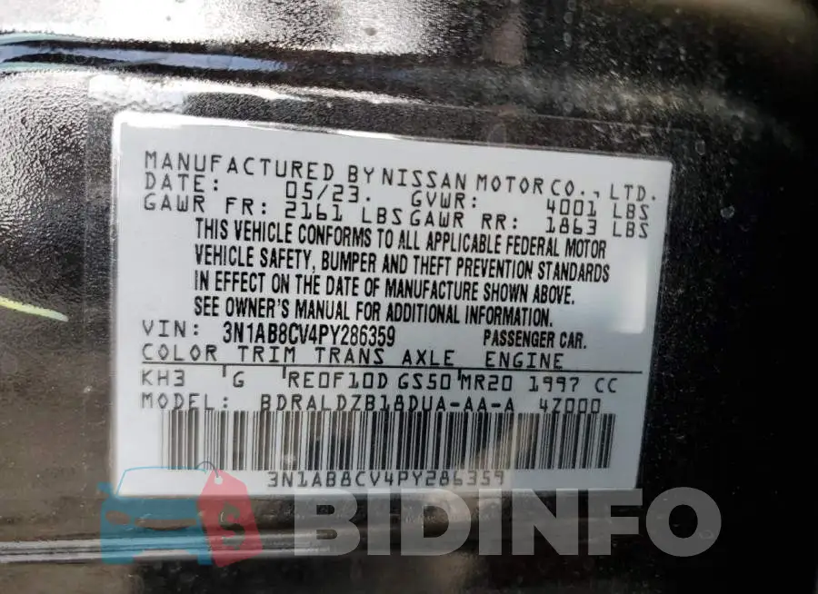 3N1AB8CV4PY286359 Photo# 12