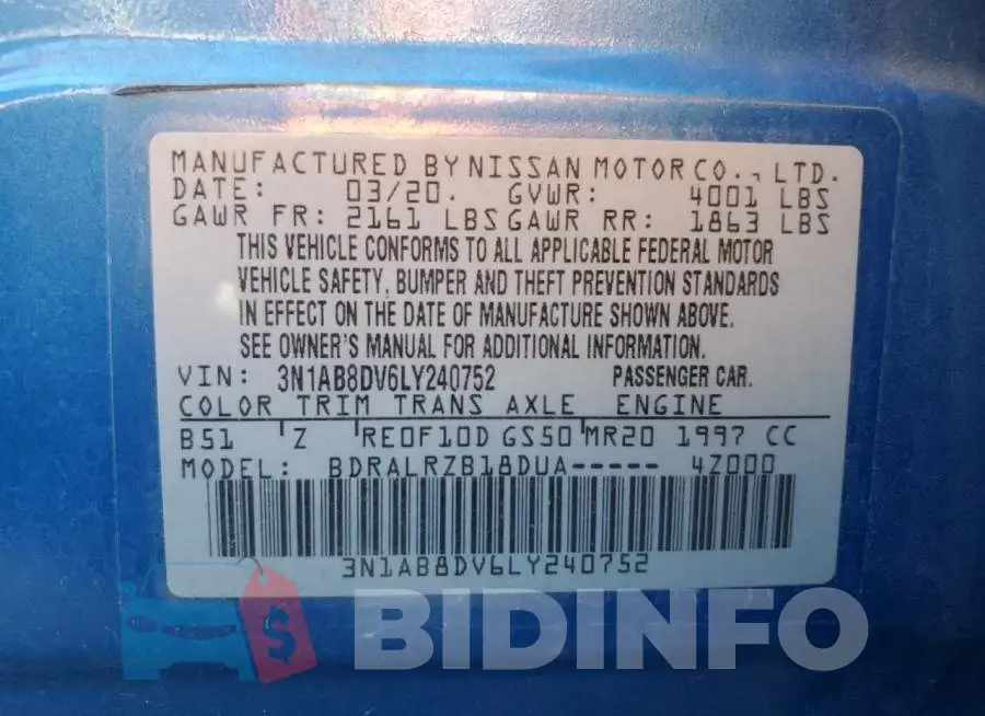 3N1AB8DV6LY240752 Photo# 13