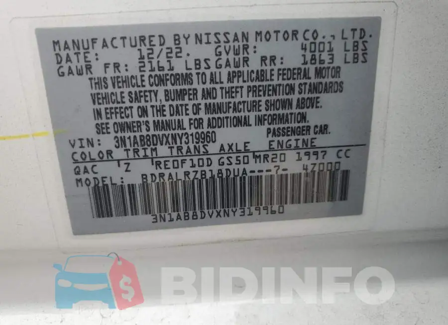3N1AB8DVXNY319960 Photo# 12