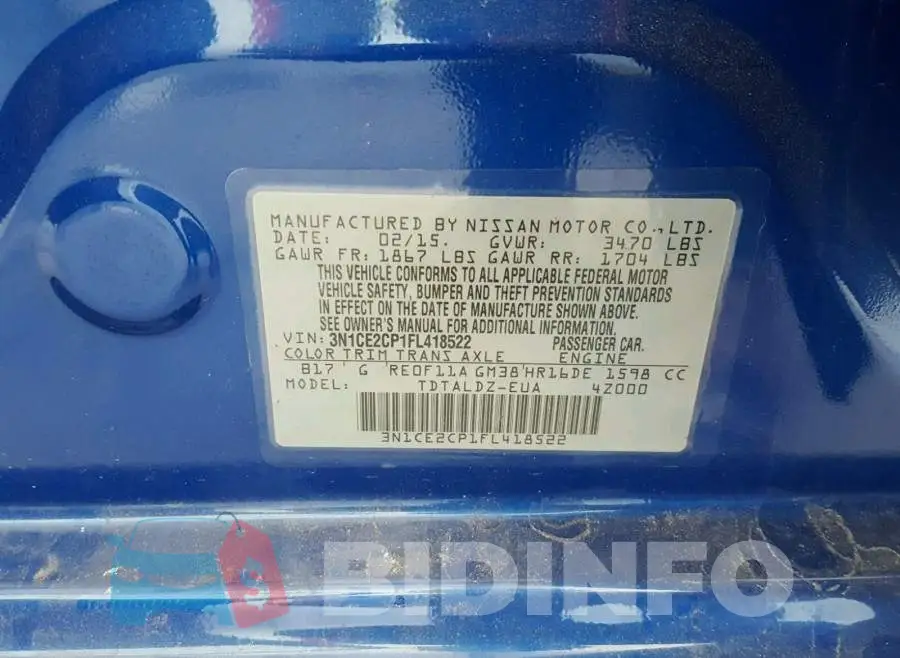 3N1CE2CP1FL418522 Photo# 10