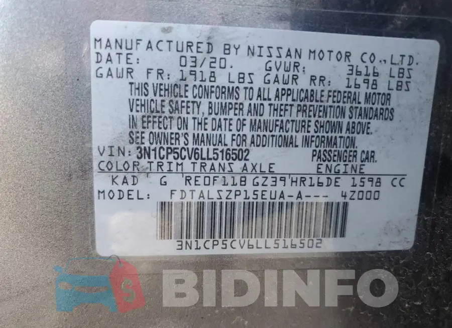 3N1CP5CV6LL516502 Photo# 12