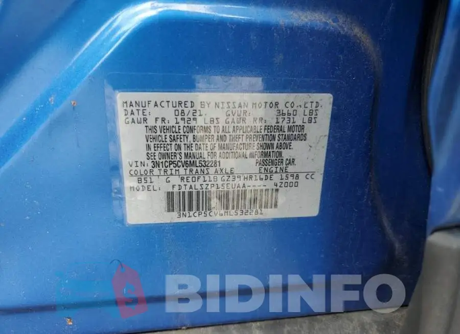 3N1CP5CV6ML532281 Photo# 13
