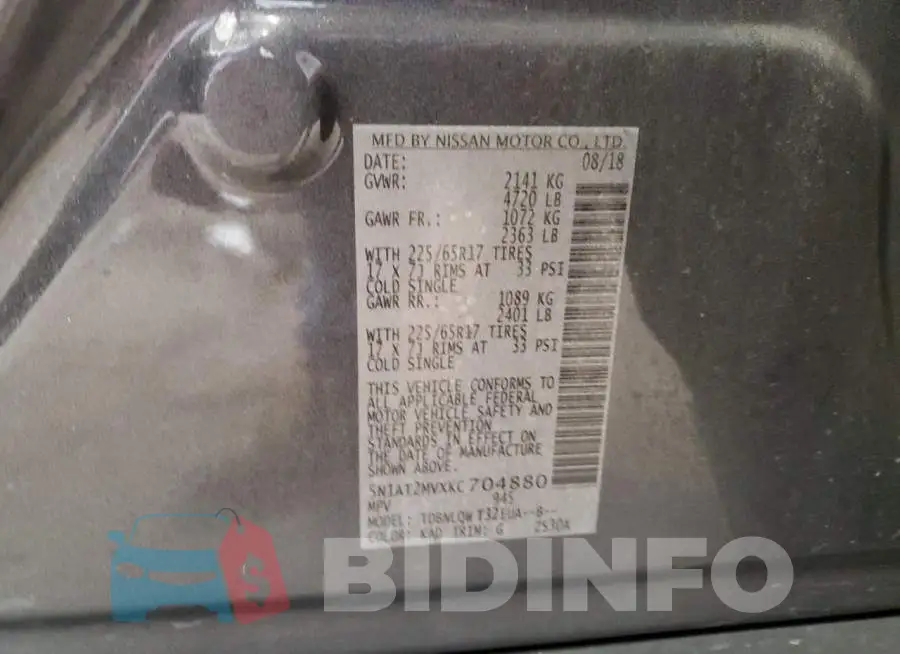 5N1AT2MVXKC704880 Photo# 12