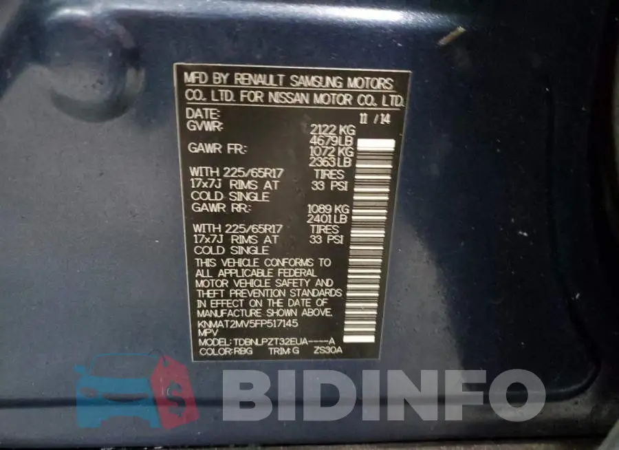 KNMAT2MV5FP517145 Photo# 12