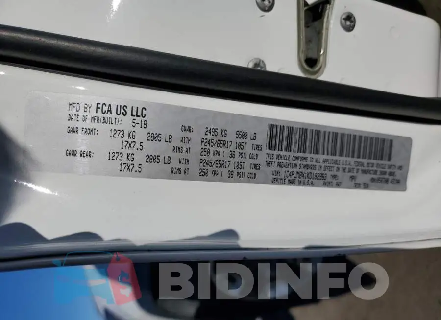 1C4PJMBX1KD182963 Photo# 12