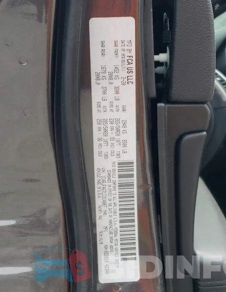 1C4RJFAG7LC314007 Photo# 12