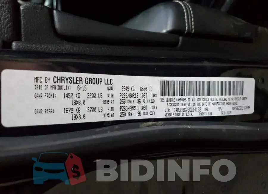 1C4RJFBG7EC214152 Photo# 13