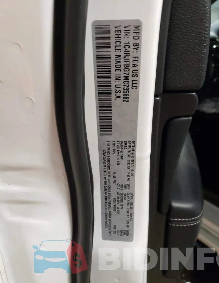 1C4RJFBG7MC735662 Photo# 12