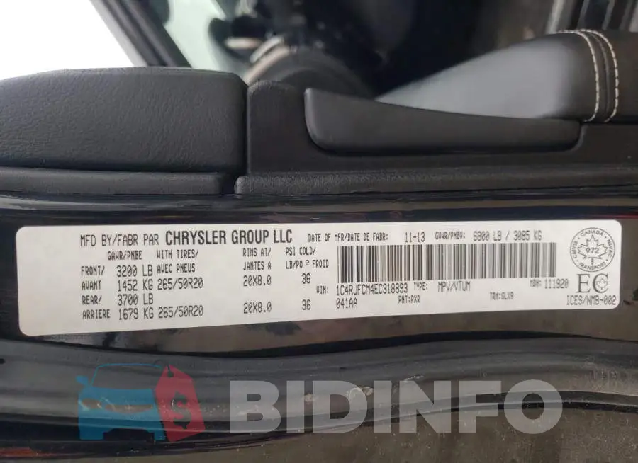1C4RJFCM4EC318893 Photo# 14