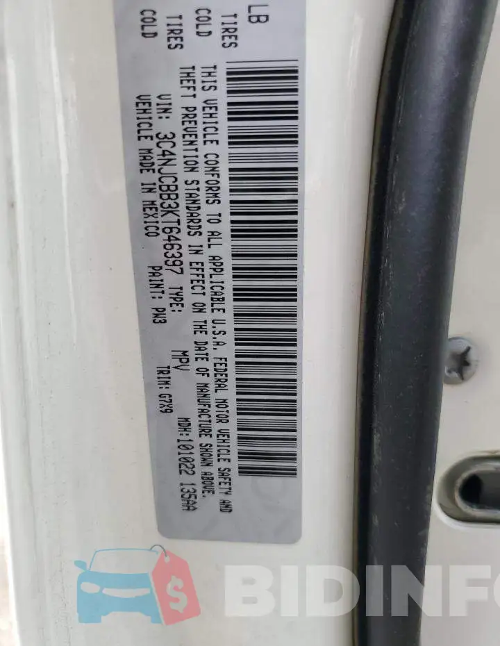 3C4NJCBB3KT646397 Photo# 12