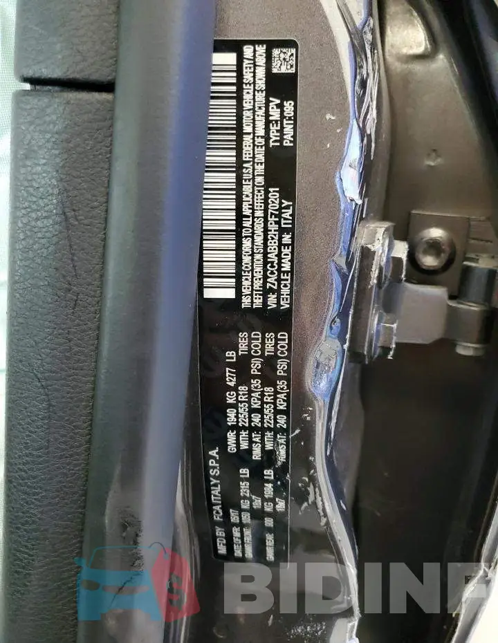 ZACCJABB2HPF70201 Photo# 13