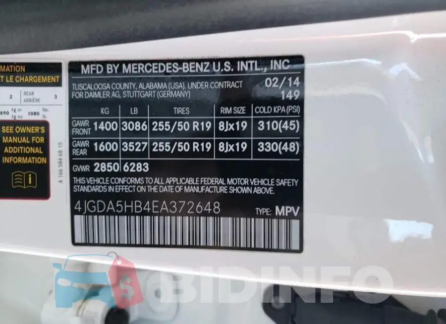 4JGDA5HB4EA372648 Photo# 12