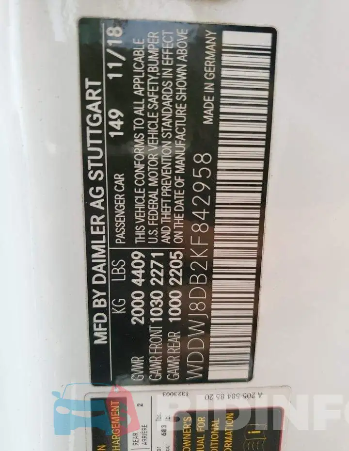 WDDWJ8DB2KF842958 Photo# 12