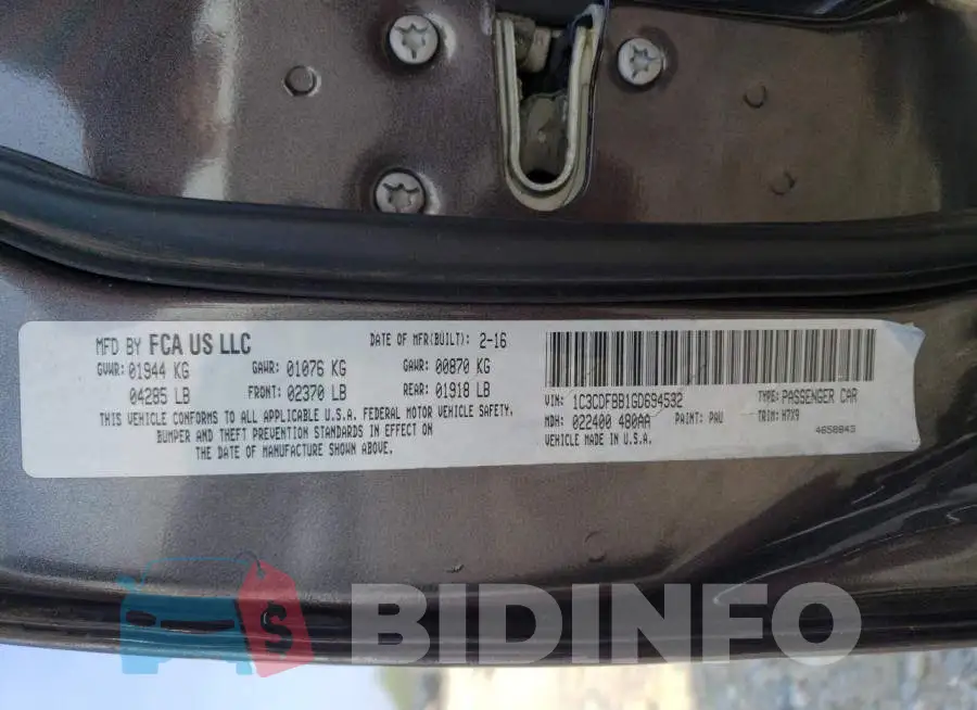 1C3CDFBB1GD694532 Photo# 12